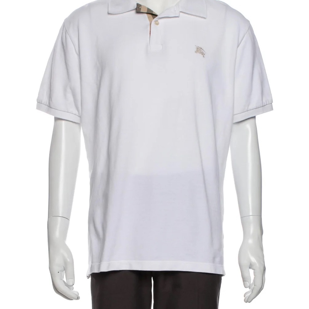 BURBERRY BRIT | Nova Check Pattern Collar Polo Shirt Men’s L | White